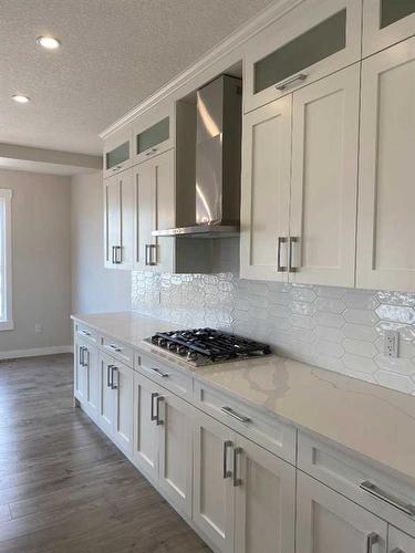 729 Mandalay Avenue Nw, Carstairs, AB - Indoor Photo Showing Kitchen With Upgraded Kitchen