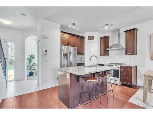 122 Cranford Close Se, Calgary, AB - Indoor Photo Showing Kitchen With Stainless Steel Kitchen With Upgraded Kitchen