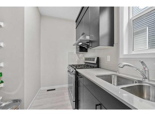 9 Corner Meadows Grove Ne, Calgary, AB - Indoor Photo Showing Kitchen With Double Sink
