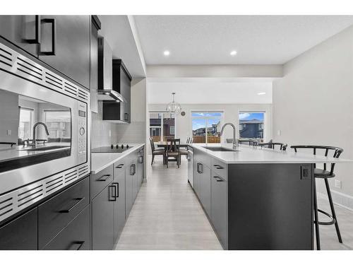 9 Corner Meadows Grove Ne, Calgary, AB - Indoor Photo Showing Kitchen With Upgraded Kitchen