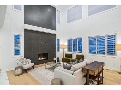 29 Timberline Court Sw, Calgary, AB - Indoor Photo Showing Living Room With Fireplace