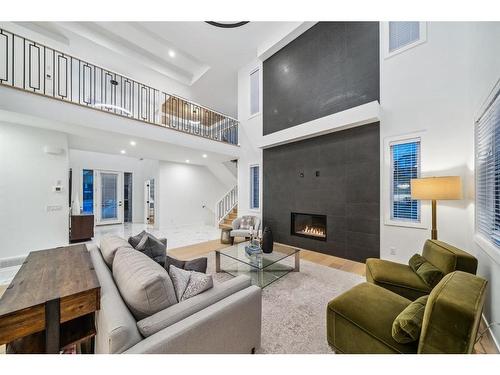 29 Timberline Court Sw, Calgary, AB - Indoor Photo Showing Living Room With Fireplace