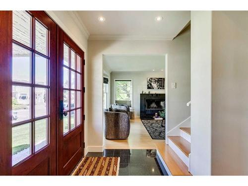 3515 2 Avenue Sw, Calgary, AB - Indoor Photo Showing Other Room With Fireplace