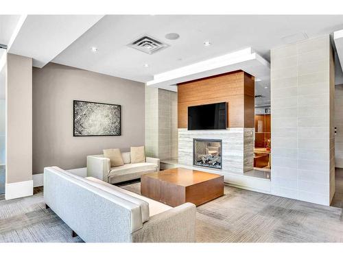 1208-128 2 Street Sw, Calgary, AB - Indoor With Fireplace