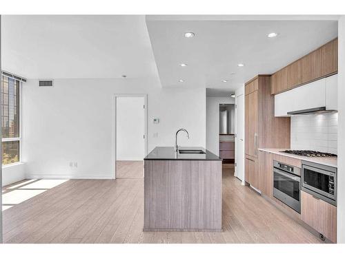 1208-128 2 Street Sw, Calgary, AB - Indoor Photo Showing Kitchen With Upgraded Kitchen