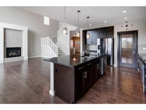 209 Kingsmere Cove Se, Airdrie, AB - Indoor Photo Showing Kitchen With Stainless Steel Kitchen With Upgraded Kitchen