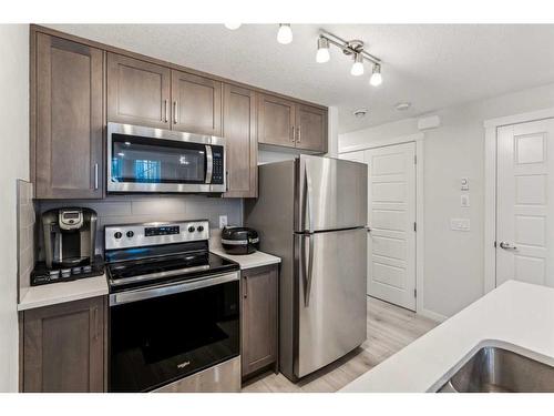 507-338 Seton Circle Se, Calgary, AB - Indoor Photo Showing Kitchen With Stainless Steel Kitchen