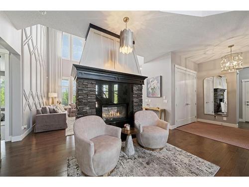 237 Silverado Ranch Manor Sw, Calgary, AB - Indoor Photo Showing Living Room With Fireplace