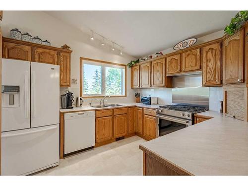 275052 Range Road 23, Rural Rocky View County, AB - Indoor Photo Showing Kitchen With Double Sink