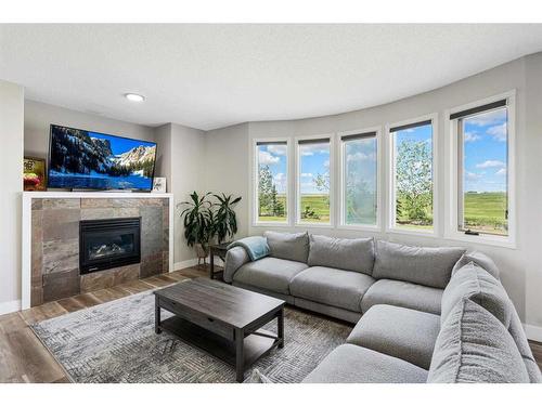 254141 Range Road 274, Rural Rocky View County, AB - Indoor Photo Showing Living Room With Fireplace