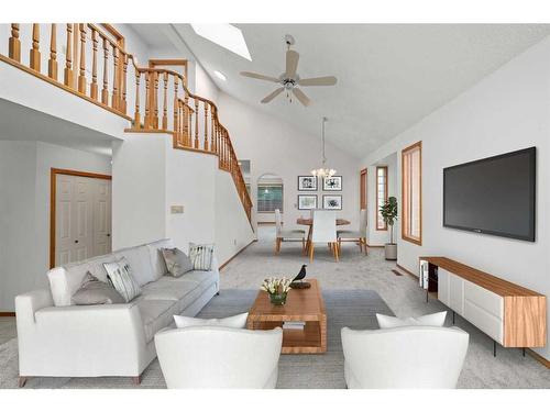 91 Macewan Meadow Way Nw, Calgary, AB - Indoor Photo Showing Living Room