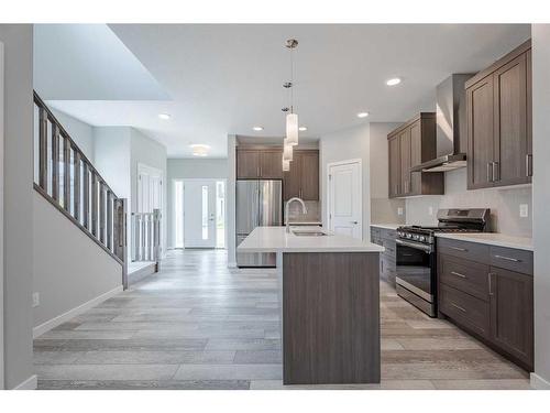280 Lucas Boulevard Nw, Calgary, AB - Indoor Photo Showing Kitchen With Stainless Steel Kitchen With Upgraded Kitchen