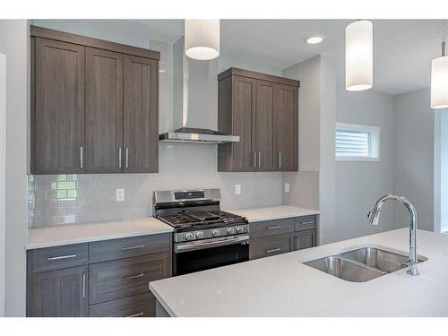 280 Lucas Boulevard Nw, Calgary, AB - Indoor Photo Showing Kitchen With Double Sink With Upgraded Kitchen