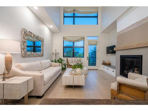 141 Walgrove Terrace Se, Calgary, AB - Indoor Photo Showing Living Room With Fireplace