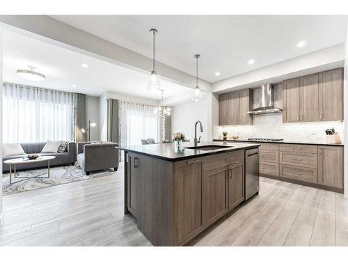 113 Amblehurst Green Nw, Calgary, AB - Indoor Photo Showing Kitchen With Upgraded Kitchen
