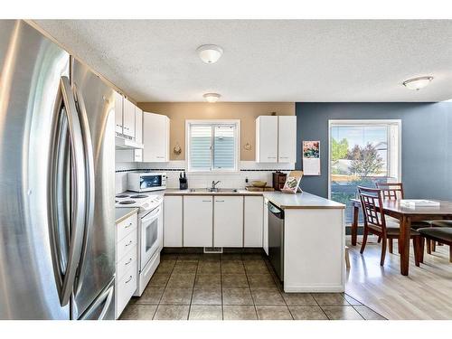 30 River Rock Way Se, Calgary, AB - Indoor Photo Showing Kitchen With Double Sink
