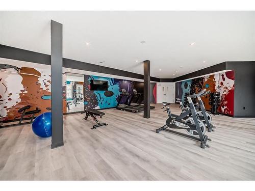 2201-681 Savanna Boulevard Ne, Calgary, AB - Indoor Photo Showing Gym Room