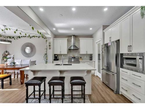 317 Cornerstone Manor Ne, Calgary, AB - Indoor Photo Showing Kitchen With Stainless Steel Kitchen With Upgraded Kitchen