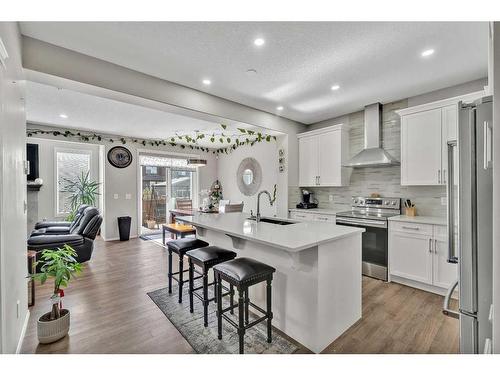 317 Cornerstone Manor Ne, Calgary, AB - Indoor Photo Showing Kitchen With Stainless Steel Kitchen With Upgraded Kitchen