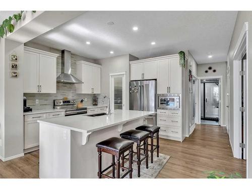 317 Cornerstone Manor Ne, Calgary, AB - Indoor Photo Showing Kitchen With Stainless Steel Kitchen With Upgraded Kitchen