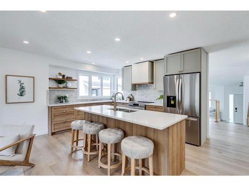 489 Sunmills Drive Se, Calgary, AB - Indoor Photo Showing Kitchen With Double Sink With Upgraded Kitchen