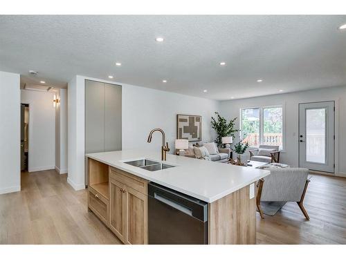 489 Sunmills Drive Se, Calgary, AB - Indoor Photo Showing Kitchen With Double Sink