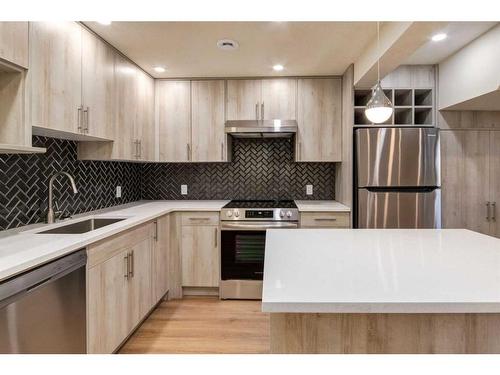 106 Abalone Crescent Ne, Calgary, AB - Indoor Photo Showing Kitchen With Upgraded Kitchen