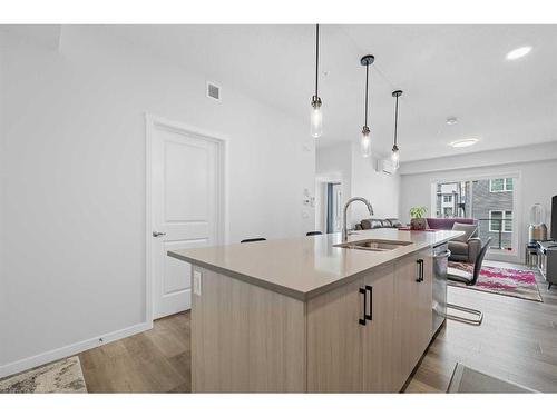2208-220 Seton Grove Se, Calgary, AB - Indoor Photo Showing Kitchen With Upgraded Kitchen