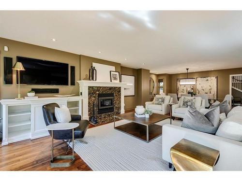 301 Elbow Park Lane Sw, Calgary, AB - Indoor Photo Showing Living Room With Fireplace