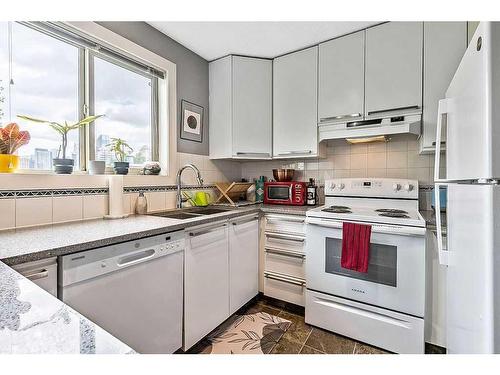 419-808 Royal Avenue Sw, Calgary, AB - Indoor Photo Showing Kitchen With Double Sink