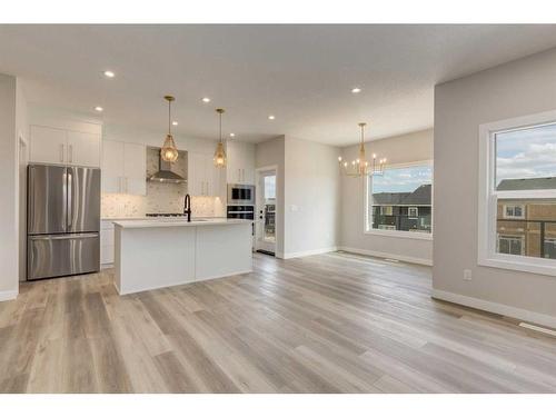 241 Crimson Ridge Place Nw, Calgary, AB - Indoor Photo Showing Kitchen With Stainless Steel Kitchen With Upgraded Kitchen