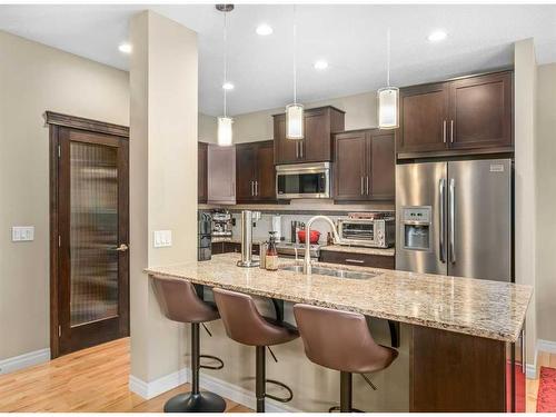 462 Mahogany Terrace Se, Calgary, AB - Indoor Photo Showing Kitchen With Double Sink With Upgraded Kitchen