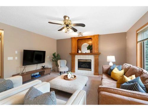 128 Citadel Park Nw, Calgary, AB - Indoor Photo Showing Living Room With Fireplace