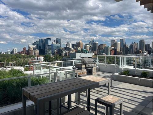 603-1107 Gladstone Road Nw, Calgary, AB - Outdoor With Deck Patio Veranda With View