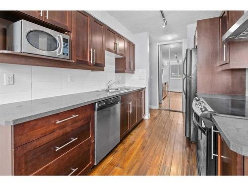 101D-4455 Greenview Drive Ne, Calgary, AB - Indoor Photo Showing Kitchen With Stainless Steel Kitchen