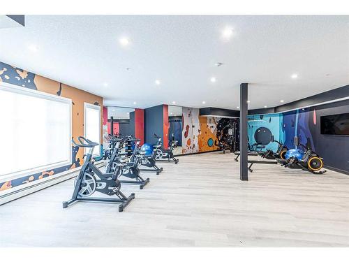 2111-681 Savanna Boulevard Ne, Calgary, AB - Indoor Photo Showing Gym Room