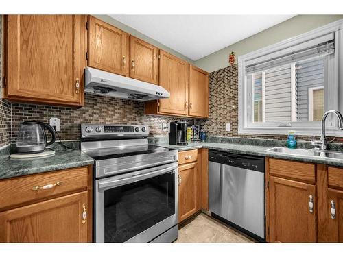 129 Laguna Close Ne, Calgary, AB - Indoor Photo Showing Kitchen With Double Sink