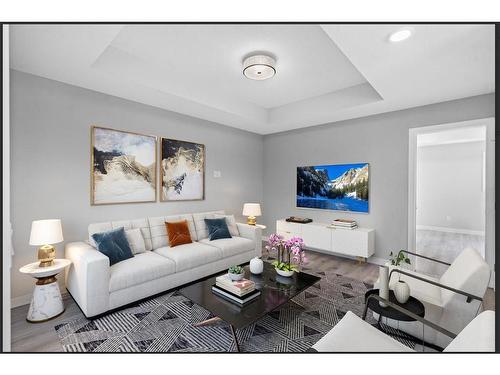 141 Corner Meadows Gate Ne, Calgary, AB - Indoor Photo Showing Living Room