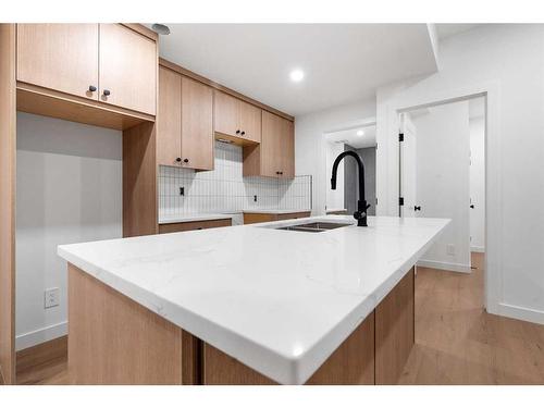 2416 32 Street Sw, Calgary, AB - Indoor Photo Showing Kitchen With Double Sink