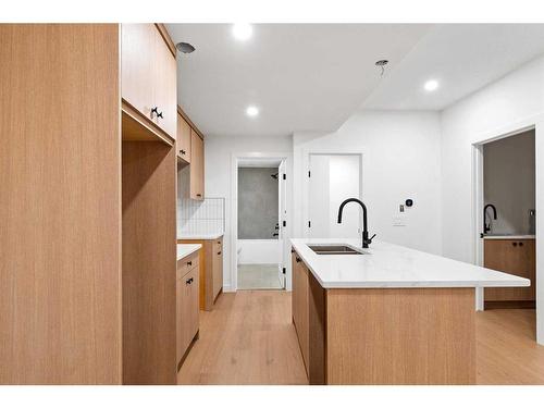 2416 32 Street Sw, Calgary, AB - Indoor Photo Showing Kitchen With Double Sink