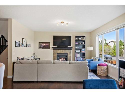 84 Sage Valley Park Nw, Calgary, AB - Indoor Photo Showing Living Room With Fireplace