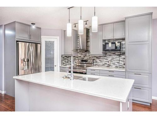 681 Coventry Drive, Calgary, AB - Indoor Photo Showing Kitchen With Double Sink With Upgraded Kitchen