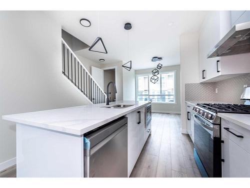 211 Sherwood Lane Nw, Calgary, AB - Indoor Photo Showing Kitchen With Upgraded Kitchen