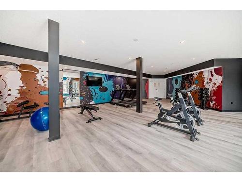 2211-681 Savanna Boulevard Ne, Calgary, AB - Indoor Photo Showing Gym Room