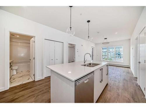 2211-681 Savanna Boulevard Ne, Calgary, AB - Indoor Photo Showing Kitchen With Double Sink With Upgraded Kitchen