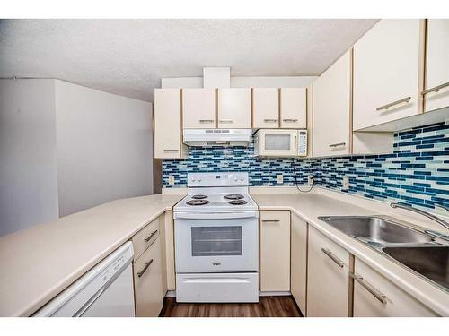 12-2712 Edenwold Heights Nw, Calgary, AB - Indoor Photo Showing Kitchen With Double Sink