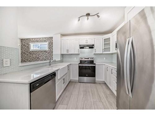 56 Cityside Park Ne, Calgary, AB - Indoor Photo Showing Kitchen With Double Sink