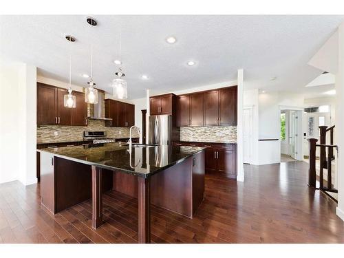 406 Silverado Way Sw, Calgary, AB - Indoor Photo Showing Kitchen With Stainless Steel Kitchen With Upgraded Kitchen