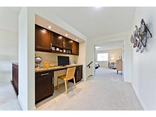 406 Silverado Way Sw, Calgary, AB - Indoor Photo Showing Kitchen With Stainless Steel Kitchen With Upgraded Kitchen