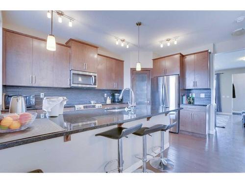 33 Redstone Villas Ne, Calgary, AB - Indoor Photo Showing Kitchen With Stainless Steel Kitchen With Upgraded Kitchen